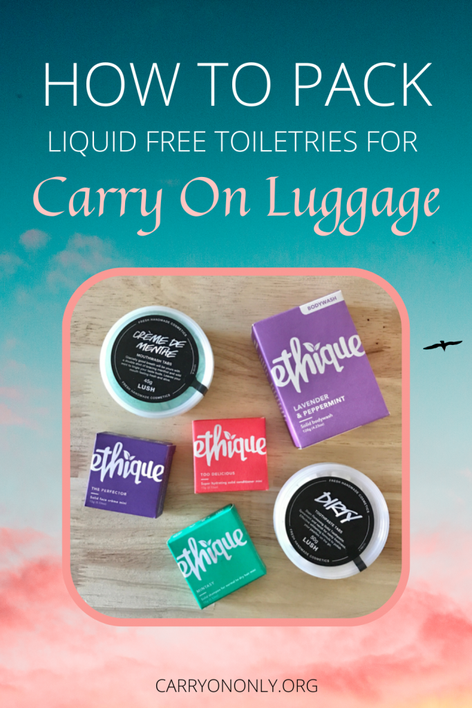 Carry On Toiletries Non Liquid Solid Travel Toiletries for your Carry